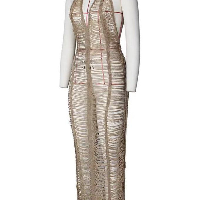 Jessica Bara Silvia Halter Neck Maxi Cover Up
