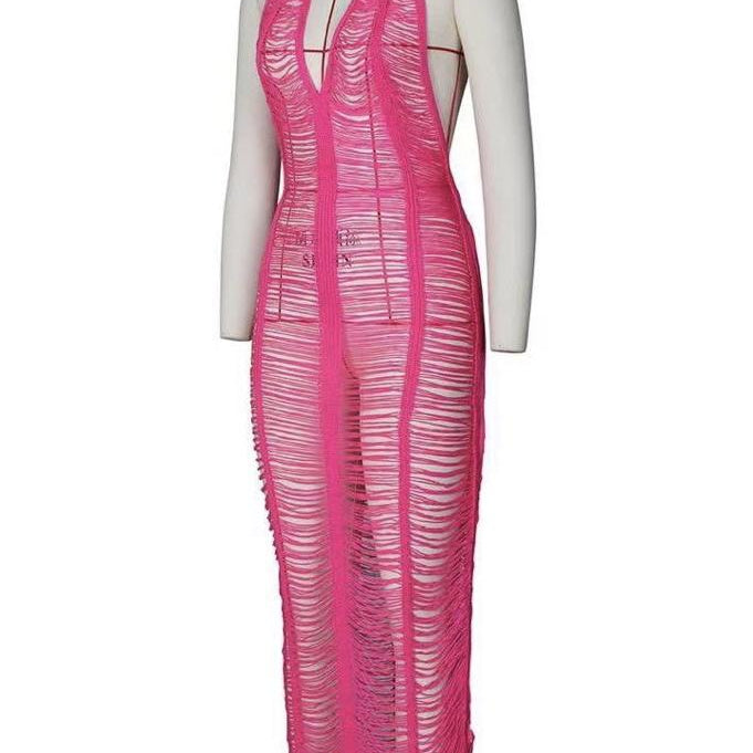 Jessica Bara Silvia Halter Neck Maxi Cover Up