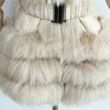 Jessica Bara Yolanda Fur Belted Coat
