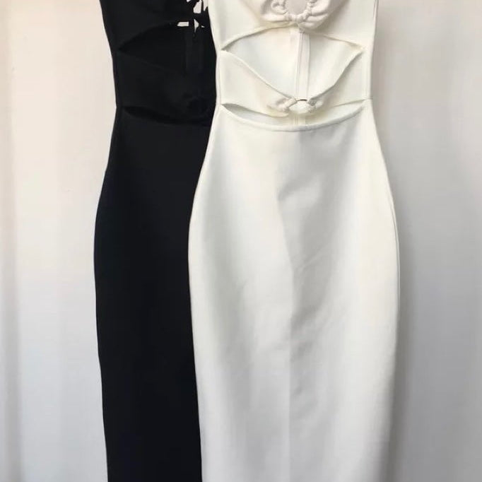 Jessica Bara Chrissy Halter Cut Out Maxi Dress