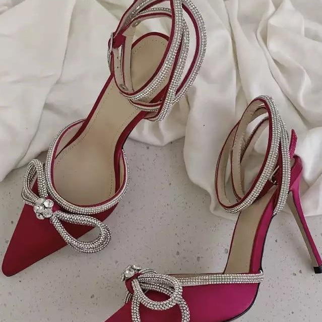 Jessica Bara Sherlly Crystal Bowknot Heel