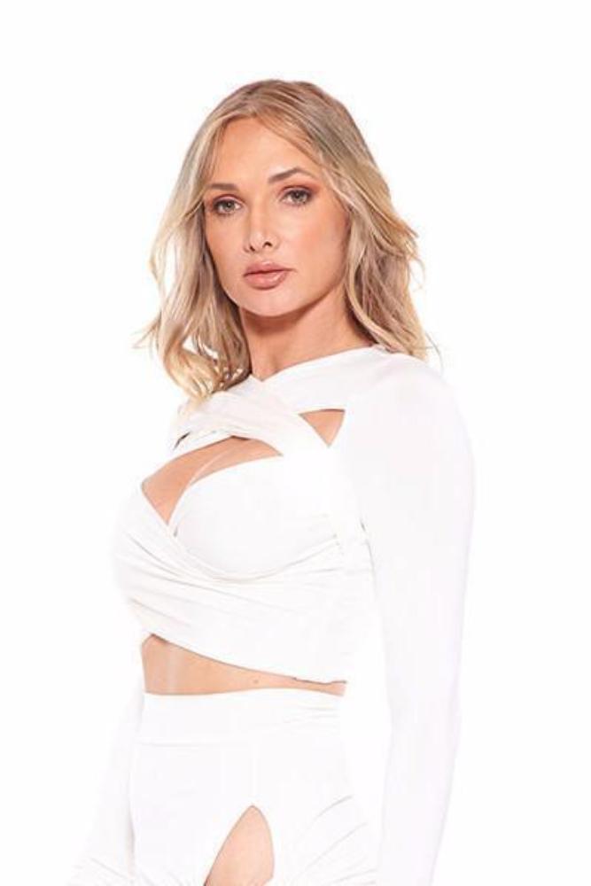 Tops - Vie Sauvage Cory Crop Top With Off The Shoulder Bands