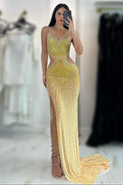 Jessica Bara Tina Crystal Cut Out Gown