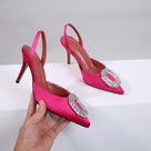 Jessica Bara Yamie Crystal Pointed Sandal Heel