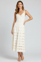 Jessica Bara Amakie Pointelle Flare Maxi Dress