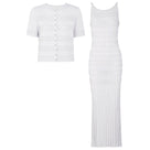 Jessica Bara Ziraya Short Sleeve Cardigan and Maxi Dress Two Piece Set