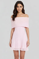 Jessica Bara Kisval Off The Shoulder Mini Dress