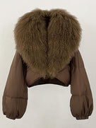 Jessica Bara Beria Fur Puffer Jacket