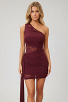 Jessica Bara Sekira One Shoulder Lace Mini Dress