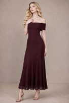 Jessica Bara Eava Off The Shoulder Knit Maxi Dress