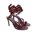 Jessica Bara Ala Dripping Crystal Wrap Around Sandal Heel