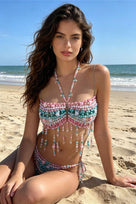 Jessica Bara Veronica Chain Beaded Top