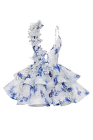Jessica Bara Ayuma Floral Ruffle Mini Dress