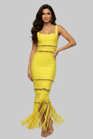 Jessica Bara Kelly Fringe Maxi Dress