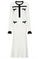 Jessica Bara Kendel Long Sleeve Knit Midi Dress