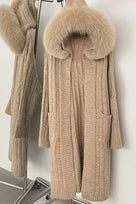 Jessica Bara Amea Fur Hooded Long Jacket