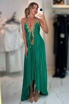 Casa Azul Kari Beaded Maxi Dress