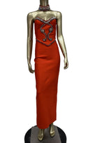 Jessica Bara Ashirani Crystal Choker Maxi Dress