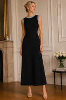 Jessica Bara Reza 2 Pearl Beaded Maxi Dress