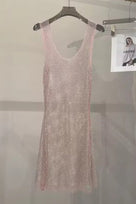 Jessica Bara Azya Metallic See Through Mini Dress