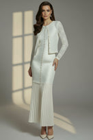 Jessica Bara Vena Maxi Dress with Cardigan Set