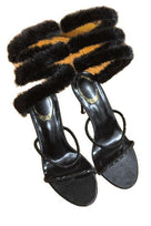 Jessica Bara Reli Fur Wrap Around Sandal Heel