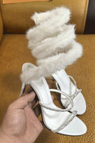 Jessica Bara Reli Fur Wrap Around Sandal Heel