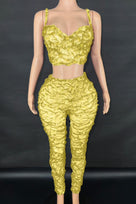 Jessica Bara Ofia Crystal Top and Pants Two Piece Set