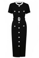 Jessica Bara Zhera Short Sleeve Ruffle Belted Maxi Dress