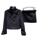 Jessica Bara Telmi Blazer Top and Belted Mini Skirt Two Piece Set