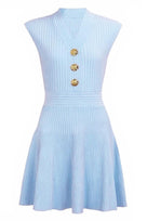 Jessica Bara Asha Gold Button Mini Dress