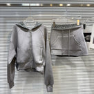Jessica Bara Lozie Hoodie and Mini Skirt Two Piece Set