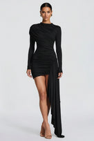 Jessica Bara Amira Long Sleeve Ruched Mini Dress