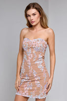 Holt Miami Nicola Floral Strapless Tube Mini Dress