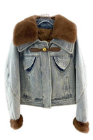 Jessica Bara Serama Denim Fur Jacket
