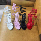 Jessica Bara Rezma Ribbon Wrap Around Sandal Heel