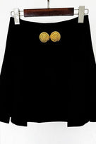 Jessica Bara Resha Gold Button Mini Skirt