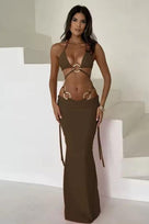 Jessica Bara Rani Bikini Set and Maxi Skirt Three Piece Set