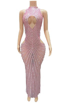 Jessica Bara Tarasie Crystal Cut Out Gown