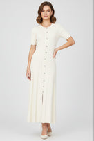 Jessica Bara Sica Knit Short Sleeve Maxi Dress