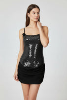 Jessica Bara Caprica Sequin Flower Mini Dress