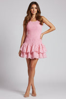 Jessica Bara Vaira Ruffle Mini Dress