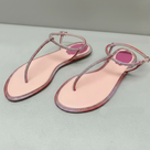 Jessica Bara Solita Flat Rhinestone Strap Sandals
