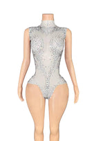 Jessica Bara Valena Crystal High Neck Romper