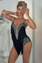 Jessica Bara Edana Crystal Fringe Romper