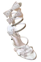 Jessica Bara Rezma Ribbon Wrap Around Sandal Heel