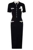 Jessica Bara Adaya Knit Short Sleeve Maxi Dress