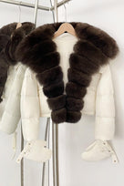 Jessica Bara Jovan Fur Puffer Coat with Gloves