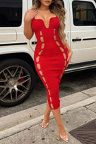 Jessica Bara Ameliara Cut Out Midi Dress