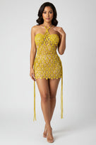Jessica Bara Katria Crystal Halter Neck Mini Dress
